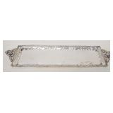 1071	STERLING 925 RECTANGLE TRAY W/ROSE HANDLES & RETICULATED EDGE BORDER, 6.86 OZT