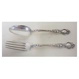 1077	STERLING FORK & SPOON, 1.68 OZT