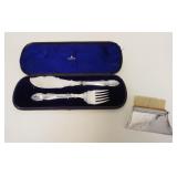 1081	SLVERPLATE GOLDSMITHS ALLIANCE FISH SERVING SET & SILVERPLATE SILENT BUTLER
