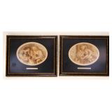 1091	2 FRAMED ENGRAVINGS *THE HAPPY FATHER* & *THE DISTRESSED MOTHER*, EACH APPROXIMATELY 9 1/2 IN X