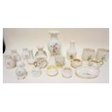 1118	LOT OF ASSORTED BELLEEK CHINA VASES, DISHES, BELLS, ETC