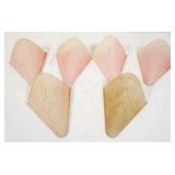 1148	LOT OF 6 SATIN GLASS RIBBED SHADES OF HANGING FIXTURE