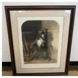 1154	FRAMED ENGRAVING TITLED *NAUGHTY DOG* DAVIS COOPER, APPROXIMATELY 30 IN X 39 IN OVERALL