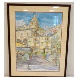 1155	ARTIST SIGNED WATERCOLOR, APPROXIMATELY 37 IN X 29 IN OVERALL