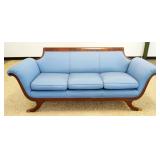 1162	DUNCAN PHYFE STYLE UPHOLSTERED SOFA