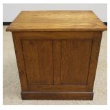 1216	PANELED OAK STORE COUNTER W/CASH TILL DRAWER, APPROXIMATELY 35 IN X 25 IN X 36 IN HIGH