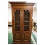 1018	ITALIAN FRUIT WOOD DOUBLE DOOR CABINET WITH 5 ADJUSTABLE SHELVES, APPROXIMATELY 20 IN X 45IN X 
