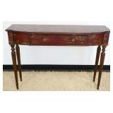 1020	MAITLAND SMITH CONSOLE HALL TABLE WITH 1 DRAWER, ASIAN PAINT DECORATED FRONT AND SIDES, APPROXI