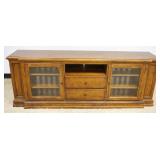1030	ETHAN ALLEN LEGACY MAPLE 2 DOOR, 2 DRAWER ENTERTAINMENT CENTER, APPROXIMATELY 20 IN X 82 IN X 3