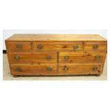 1032	HENREDON 7 DRAWER LOW CHEST, APPROXIMATELY 70 IN X 19 IN X 30 IN H
