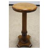 1040	ROUND OAK FLUTED COLUMN PEDESTAL, APPROXIMATELY 14 IN X 36 IN H
