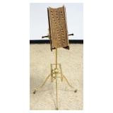 1042	VICTORIAN DICTIONARY STAND ON ADJUSTABLE CAST IRON FRAME