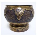 1084	ANTIQUE BRASS ASIAN BOWL	ANTIQUE BRASS ASIAN BOWL, APPROXIMATELY 4 1/2 IN X 4 IN H