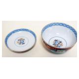 1085	ASIAN CHINA BOWL AND UNDER PLATE	ASIAN CHINA BOWL AND UNDER PLATE, BOWL APPROXIMATELY 5 IN X 3 