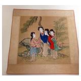 1089	ASIAN HAND COLORED PEN & INK	ASIAN HAND COLORED PEN & INK, APPROXIMATELY 10 1/2 IN SQ