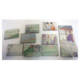 1090	ASIAN TILES	LOT OF ASIAN TILES, EACH APPROXIMATELY 4 1/4 IN X 6 IN, 2 TILES DAMAGED