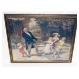 1107	FRED MORGAN PRINT TUG OF WAR	FRED MORGAN *TUG OF WAR* FRAMED PRINT, APPROXIMATELY 23 IN X 30 IN
