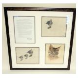 1108	CHESSIE THE CAT PRINTS	FRAMED CAT PRINTS, THE STORY OF CHESSIE THE CAT, APPROXIMATELY 28 IN X 2