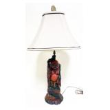 1117	CARVED WOOD FIGURAL LAMP	CARVED WOOD FIGURAL TABLE LAMP OF ASIAN MAN, APPROXIMATELY 31 IN H