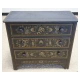 1127	ANTIQUE PAINT STENCILED CHEST	ANTIQUE PAINT STENCILED 4 DRAWER CHEST, APPROXIMATELY 16 IN X 34 