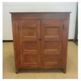 1138	ANTIQUE PINE 2 DOOR COUNTY CUPBOARD	ANTIQUE PINE 2 DOOR COUNTY CUPBOARD, APPROXIMATELY 19 IN X 