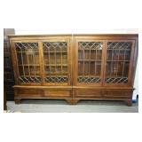 1143	STEP BACK 2 PART 4 DOOR BOOKCASE	STEP BACK 2 PART 4 DOOR BOOKCASE W/INDIVIDUAL LATICE WORK GLAS