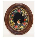1156	VICTORIAN WALNUT OVAL FRAME REVERSE PAINTED	VICTORIAN WALNUT OVAL FRAME REVERSE PAINTED BIRD & 