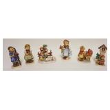 1160	GOEBEL HUMMEL LOT	GOEBEL HUMMEL LOT, 6 FIGURINES, LARGEST APPROXIMATELY 6 IN HIGH