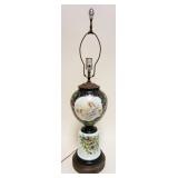 1163	VICTORIAN STYLE MILK GLASS TRANSFER TABLE LAMP	VICTORIAN STYLE MILK GLASS TRANSFER TABLE LAMP, 