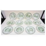 1164	LOT OF 12 ROYAL CAULDON ENGLAND PLATES	LOT OF 12 ROYAL CAULDON DARTMOUTH COLLEGE ENGLAND PLATES