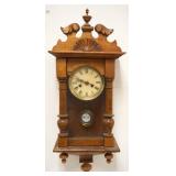 1166	SMALL AUSTRIAN HANGING WALL CLOCK	SMALL AUSTRIAN HANGING WALL CLOCK, KEY WOUND, APPROXIMATELY 6