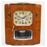 1168	ART DECO AUSTRIAN HANGING WALL CLOCK	ART DECO AUSTRIAN HANGING WALL CLOCK IN OAK CASE, APPROXIM