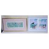 1173	LOT OF FISH PRINT & SHORE SCENE	LOT OF FISH PRINT & SHORE SCENE