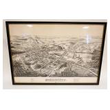 1174	COPY OF AN 1876 MAP OF MORRISTOWN NJ	COPY OF AN 1876 MAP OF MORRISTOWN NJ, APPROXIMATELY 21 IN 