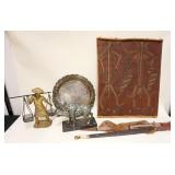 1176	LOT OF ASSORTED DECORATIVE ITEMS	LOT OF ASSORTED DECORATIVE ITEMS INCLUDING WILD BOAR FIGURE, A