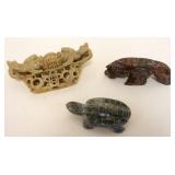 1185	LOT OF ASSORTED SOAP STONE CARVINGS	LOT OF ASSORTED SOAP STONE CARVINGS