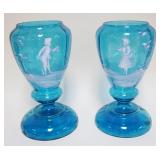 1189	PAIR OF ANTIQUE MARY GREGORY VASES	PAIR OF ANTIQUE MARY GREGORY VASES, APPROXIMATELY 13 IN HIGH