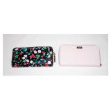 1195	2 KATE SPADE WALLETS	2 KATE SPADE WALLETS PINK BLUSH AND BLACK FLORAL