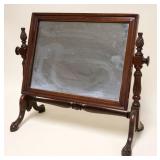 1220	CARVED MAHOGANY SWIVEL DRESSER TOP MIRROR	DIMINUTIVE CARVED MAHOGANY SWIVEL DRESSER TOP MIRROR,