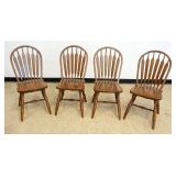 1224	SET OF 4 SOLID OAK HOOP & ARROW BACK CHAIRS	SET OF 4 SOLID OAK HOOP & ARROW BACK CHAIRS