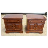 1230	PAIR OF BLACK CHERRY KNOB CREEK BED SIDE STANDS	PAIR OF BLACK CHERRY KNOB CREEK BED SIDE STANDS