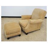 1012	HOME GEAR BY LEE INDUSTRIES UPHOLSTERED ARM CHIAR & OTTOMAN