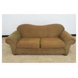 1013	CRATE & BARREL DOUBLE HUMP SOFA, APPROXIMATELY 86 IN WIDE