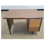 1035	MIDCENTURY MODERN 2 DRAWER DESK W/FORMICA TOP, APPROXIMATELY 45 IN X 30 IN X 29 IN HIGH
