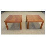 1037	PAIR OF DANISH MODERN END TABLES *HAPPY VIKING FUNRITURE CO*, EACH APPROXIMATELY 30 IN SQUARE X