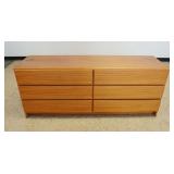 1041	DANISH MODERN SCAN COLL 6 DRAWER LOW CHEST, APPROXIMATELY 71 IN X 20 IN X 29 IN HIGH