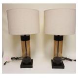 1043	PAIR OF MODERN STYLE TABLE LAMPS, APPROXIMATELY 30 IN HIGH