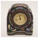 1049	ANTIQUE CLOISONNE CASED CLOCK, APPROXIMATELY 2 IN X 4 IN X 5 IN HIGH