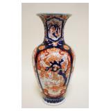 1052	ANTIQUE ASIAN VASE W/DAMAGE & OLD STAPLE REPAIRS, APPROXIMATEL 15 IN