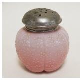 1069	VICTORIAN PINK OPALESCENCE GLASS SHAKER, APPROXIMATELY 4 IN HIGH